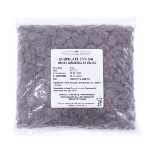 CHOCOLATE 55% CACAO S/A OBLEAS x 5KG